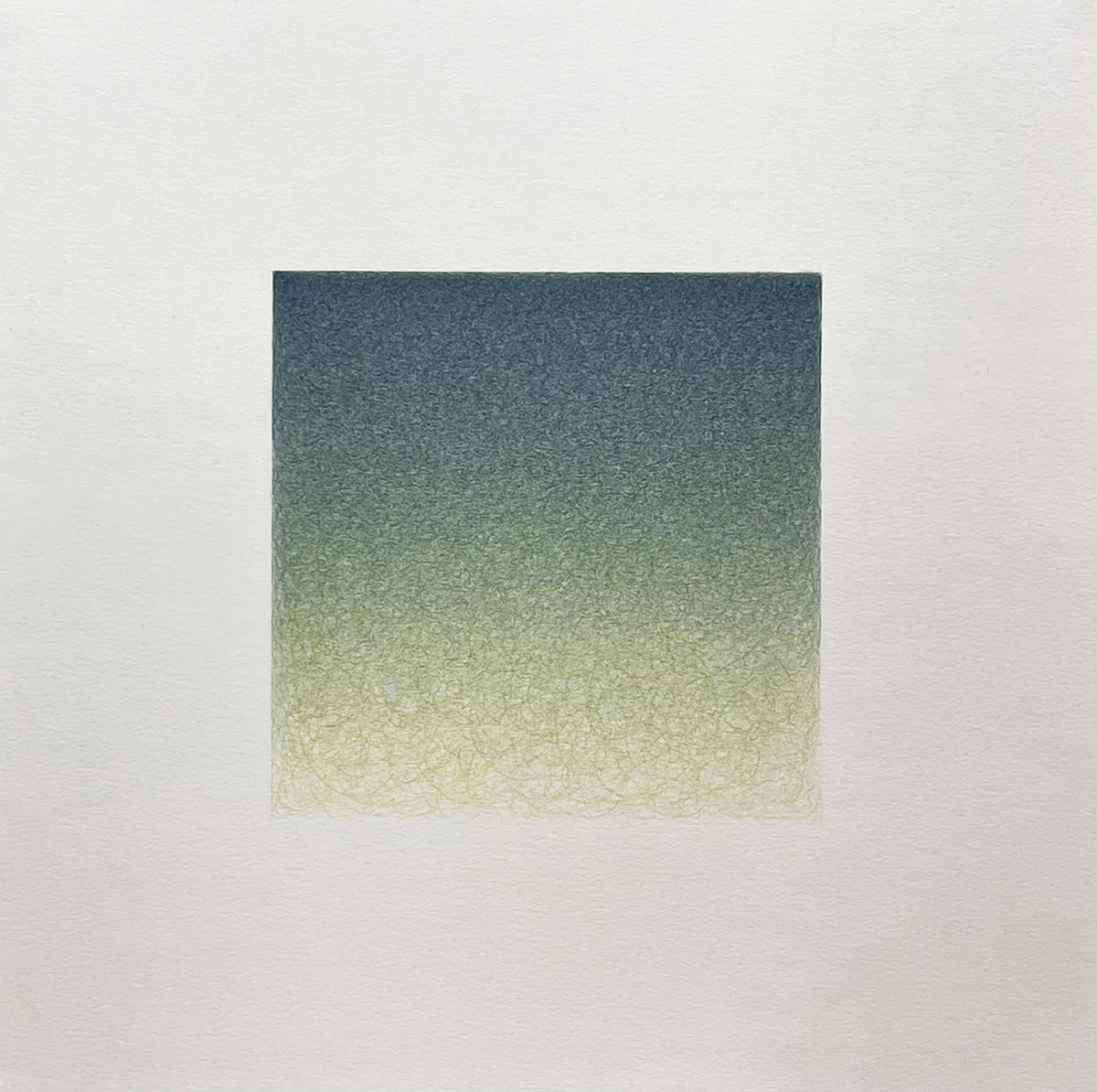 Floating Square (Indanthrone blue) , 2024, colored pencil on paper, 16 x 16"